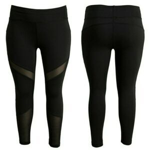 Mesh Insert High Waist Legging